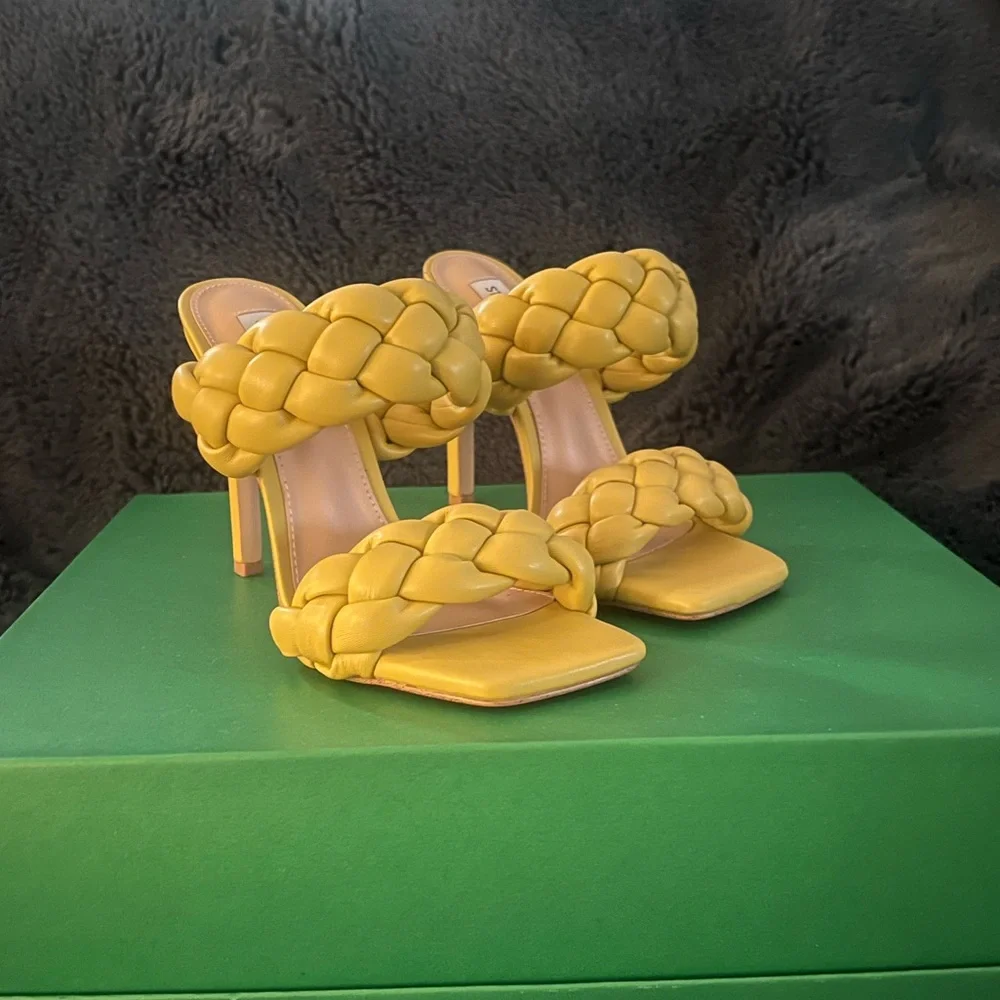 STEVE MADDEN Kenley Braided Heels - Picture 1 of 7